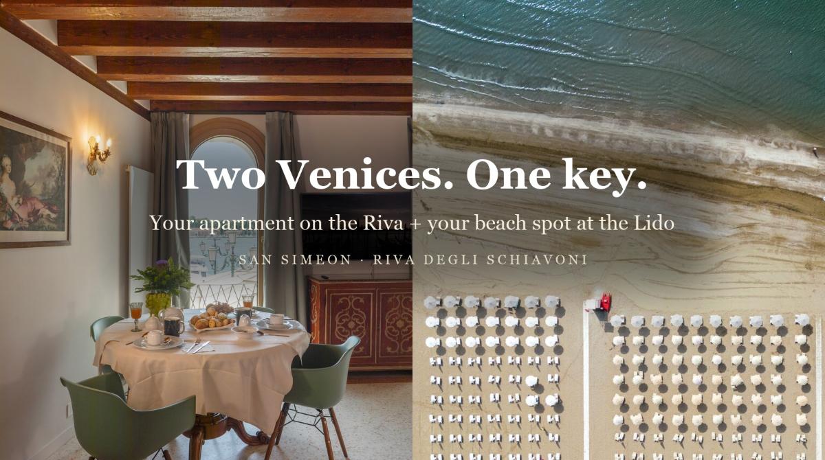Two Venices. Apartment on the Riva + Beach Spot at the Lido